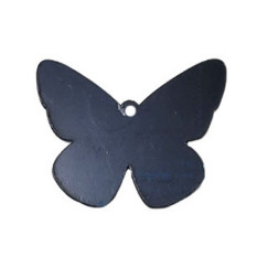[공예재료] 나비 나전칠기 자개공예 키링만들기 DIY재료 검정아크릴 부자재(1봉지10개)