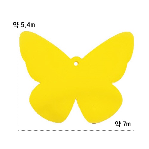 [공예재료] 나비 나전칠기 자개공예 키링만들기 DIY재료 옐로우 아크릴 부자재