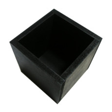 정사각 연필통 검정색 자개 반제품 가로10cm 세로10cm 높이10cm
