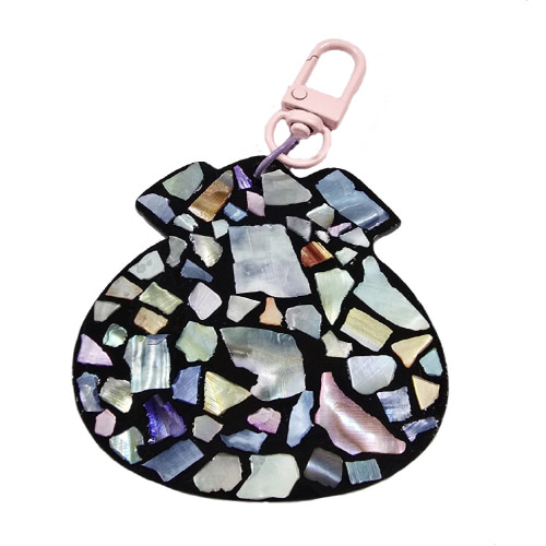 레진아트 자개공예 검정아크릴 레이스복주머니(신형)