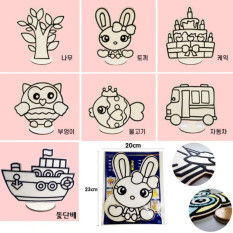 나무입체액자 7종 구슬클레이 8색세트