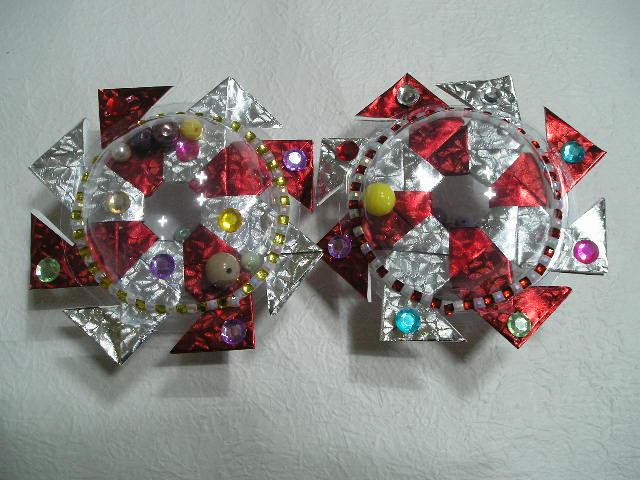 우주선팽이 종이접기 패키지 빨강 초록 2개 1세트