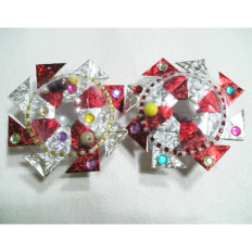 우주선팽이 종이접기 패키지 빨강 초록 2개 1세트